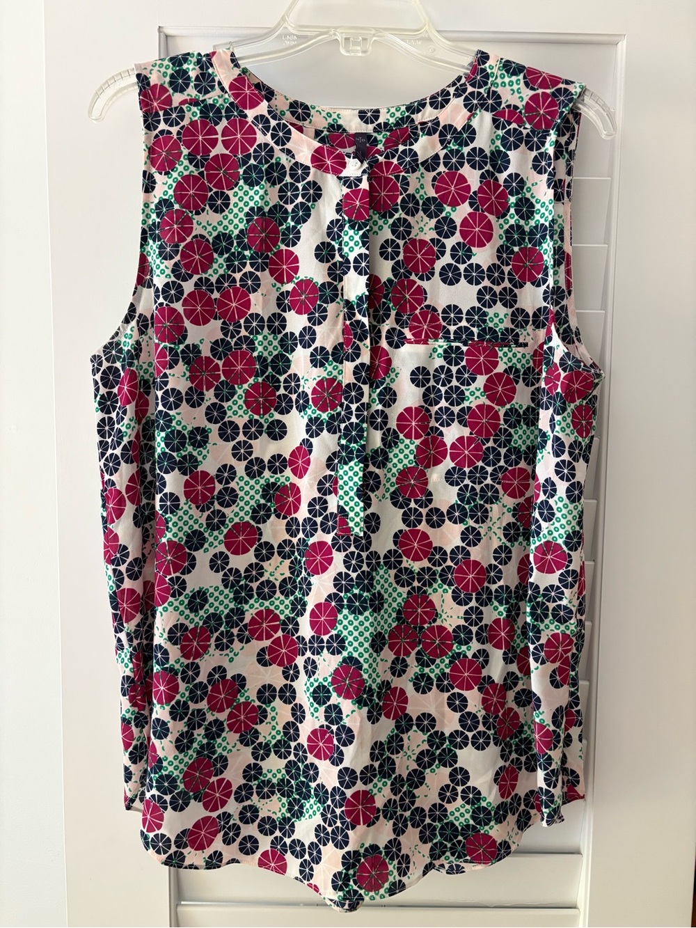 Sleeveless Geometric Top